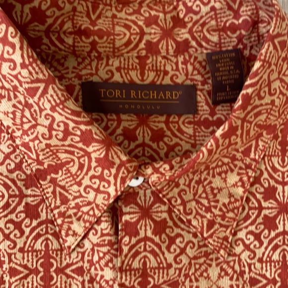 β€οΈ Tori Richard Honolulu Hawaii Button Aloha Shirt - Picture 3 of 6